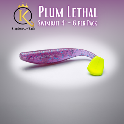 Plum Lethal - 4" Swimbait