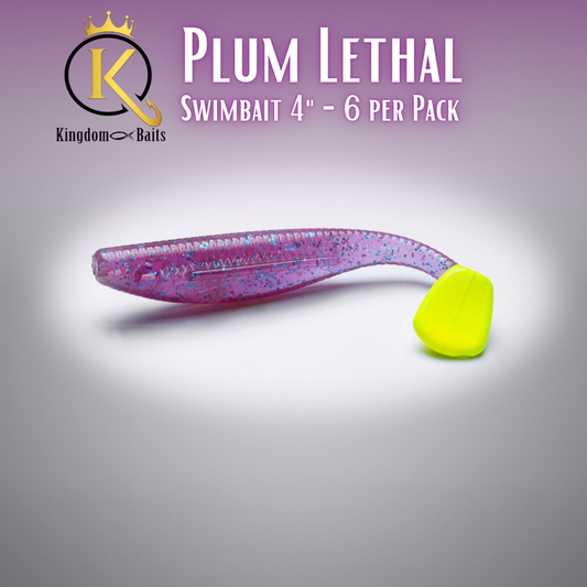 Plum Lethal - 4" Swimbait