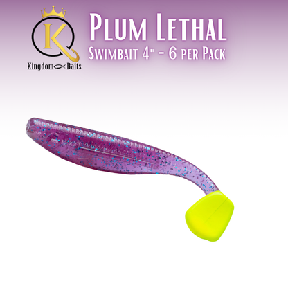 Plum Lethal - 4" Swimbait